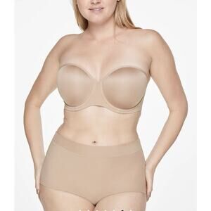 Third Love 24/7 Classic Strapless Bra Womens Taupe Nude- Size 34F